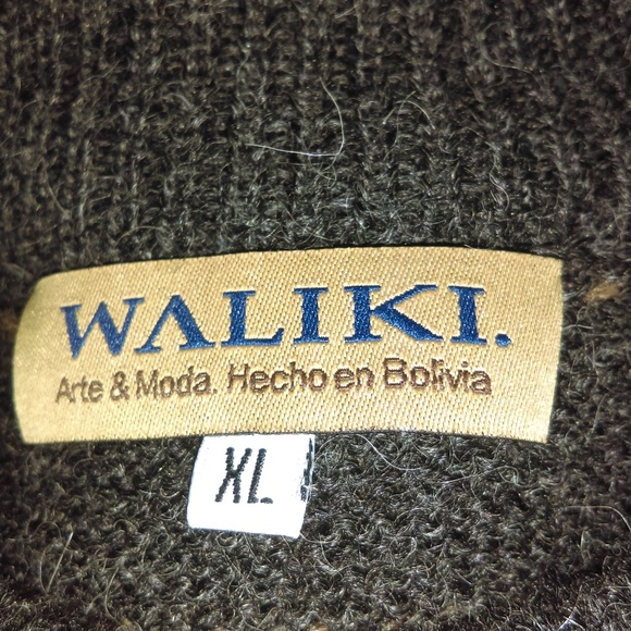 Waliki Mens 100% Alpaca Sweater Hand Loomed - Picture 5 of 6